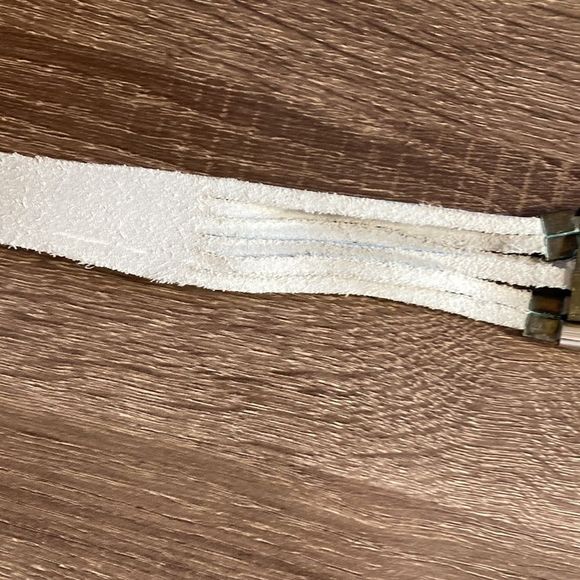 Vintage Women’s Medium Western Belt White & Silver - Picture 16 of 16